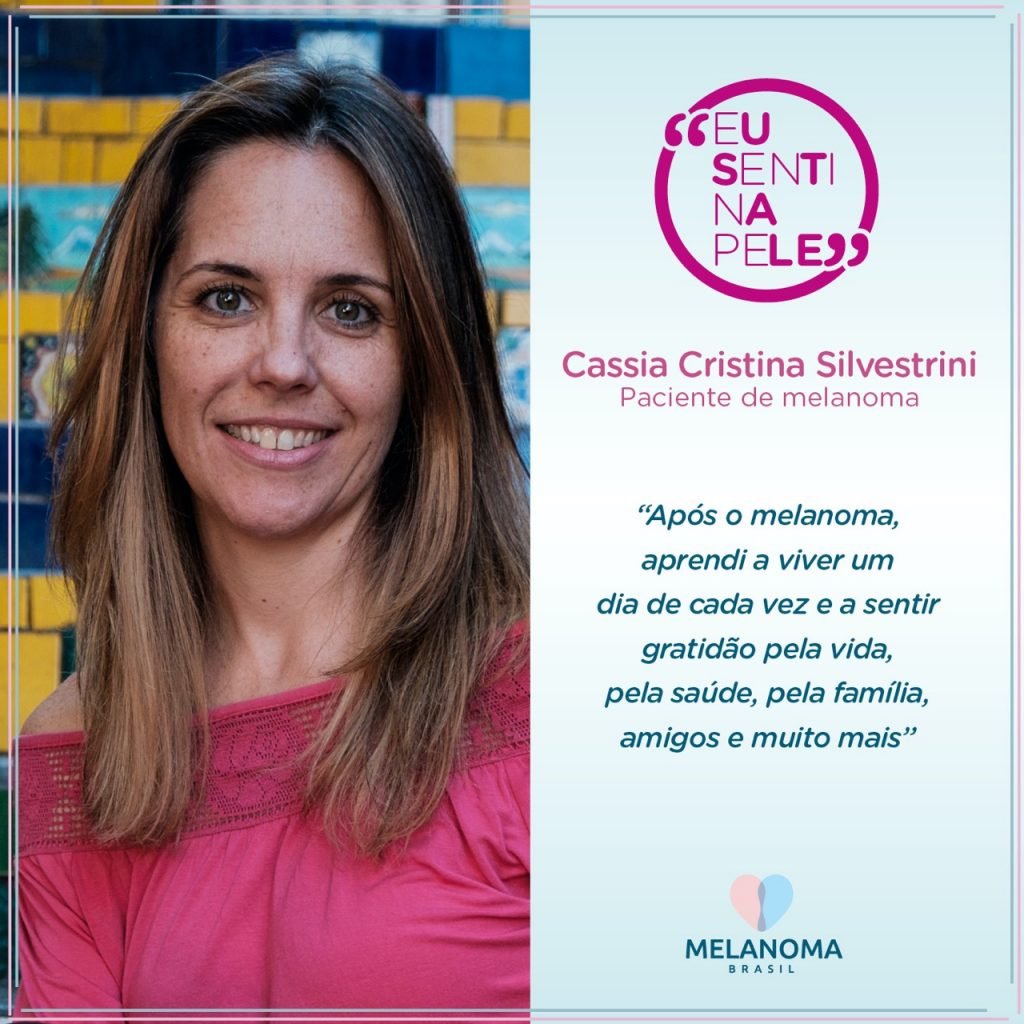 Cassia Cristina Silvestrini, 46 anos, terapeuta transpessoal e paciente de melanoma