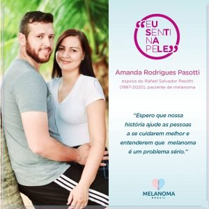 Amanda e o marido, Rafael Pasotti, paciente de melanoma metastático